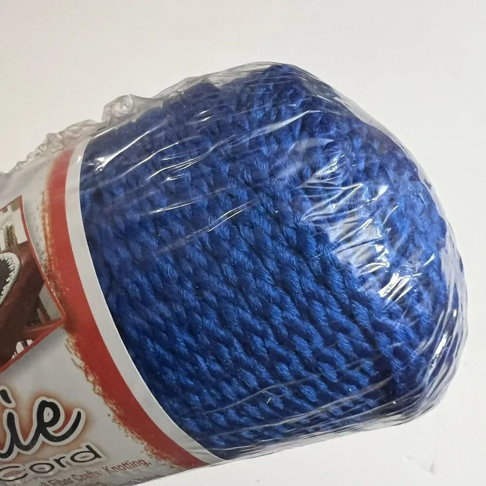Bonnie Craft Cord 4mm 50 Yards Crochet Knit Knotting Weaving Macrame Royal Blue